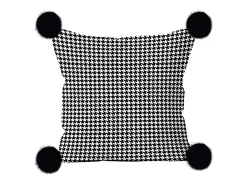 Soleil d'ocre Ropa De Casa^Cojín de microfibra polar 45X45 cm VICTORIA, por Negro