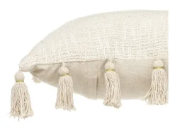Atmosphera Ropa De Casa^Cojín de poliéster beige 50x50x18cm Marfil