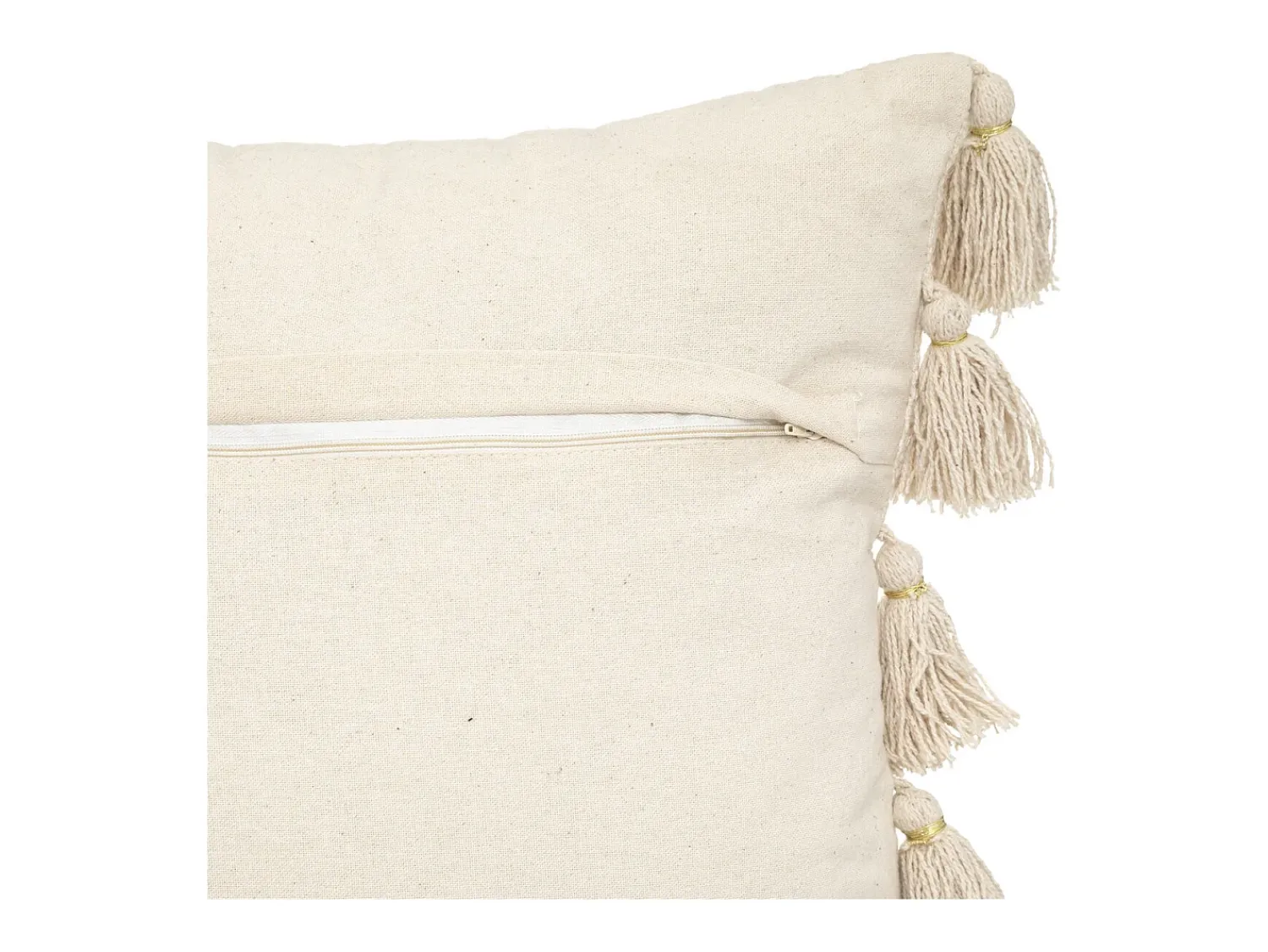 Atmosphera Ropa De Casa^Cojín de poliéster beige 50x50x18cm Marfil
