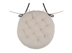 Cojín de silla redondo y bicolor 38 x 38 cm