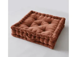 Cojín de suelo 50 x 50 x 10 cm CÉSAR Terracota