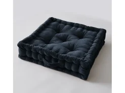 L’effet papillon Cojín de suelo 50 x 50 x 10 cm CÉSAR Medianoche Azul oscuro