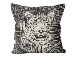 Soleil d'ocre Ropa De Casa^Cojín deco de algodón puro 40x40 cm SAFARI Gris antracita