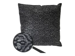 Outlet MCW Cojín decorativo barroco Negro / Plateado