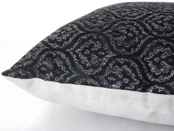 Outlet MCW Cojín decorativo barroco Negro / Plateado