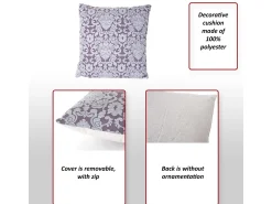 Outlet MCW Cojín decorativo barroco + flores (lote de 2) Multicolor