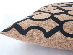MCW Ropa De Casa^Cojín decorativo círculos Negro / Marru00f3n