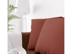 Soleil d'ocre Ropa De Casa^Cojín decorativo 45x45 cm Eclipse ladrillo, por Rojo