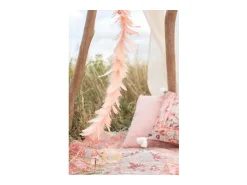 Clearance J-Line Cojín desgastado de lino melocotón 45 x 45 cm Rosa