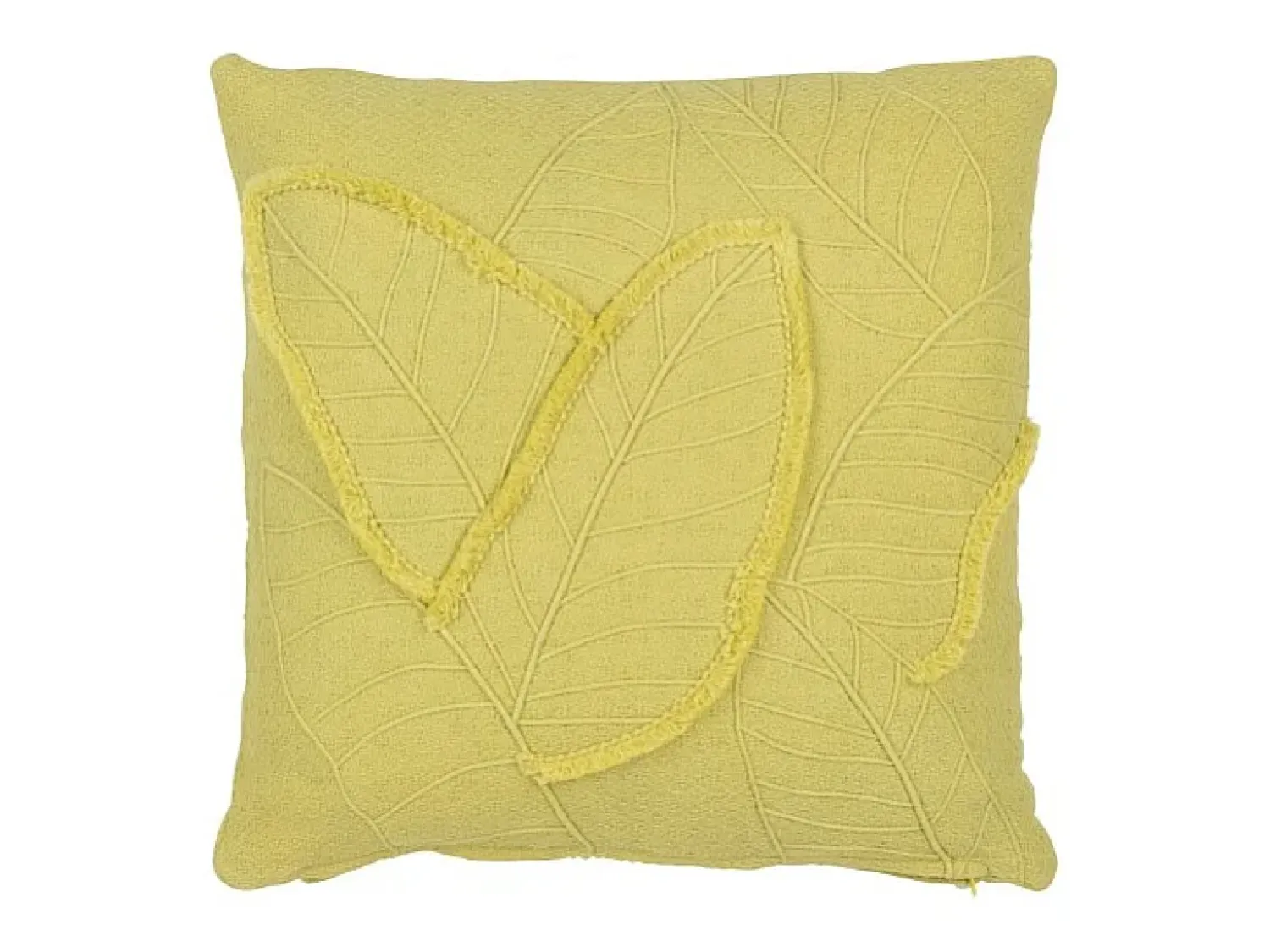Sale J-Line Cojín hojas de algodón/lino/poliéster 45 x 45 x 15 cm Verde