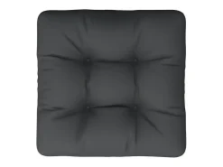Cojín para palets tela negro 60x60x12 cm