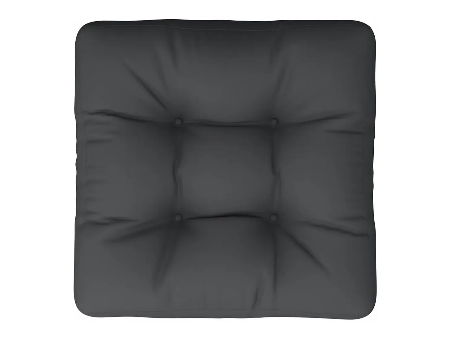 Cojín para palets tela negro 60x60x12 cm