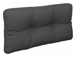 Cojín para palets tela negro 70x40x12 cm