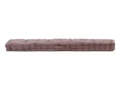Clearance Cojín para palés algodón gris taupe 120x40x7 cm ES711426 Topo