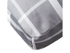 Cojín para sofá de palets de tela a cuadros gris 60x60x12 cm