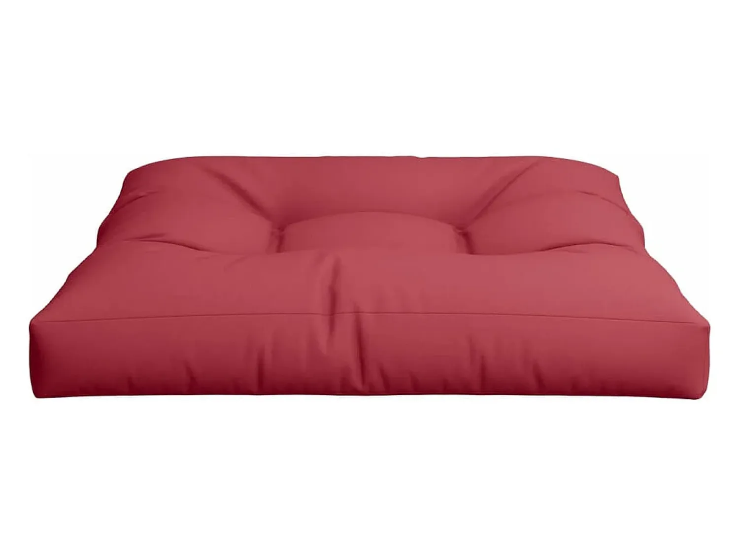 Clicnbuy Ropa De Casa^Cojín para sofá de palets de tela tinto 80x80x12 cm Rojo