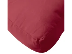 Clicnbuy Ropa De Casa^Cojín para sofá de palets de tela tinto 80x80x12 cm Rojo