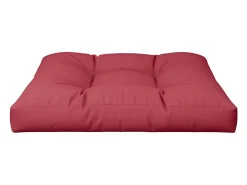 Clicnbuy Ropa De Casa^Cojín para sofá de palets de tela tinto 80x80x12 cm Rojo