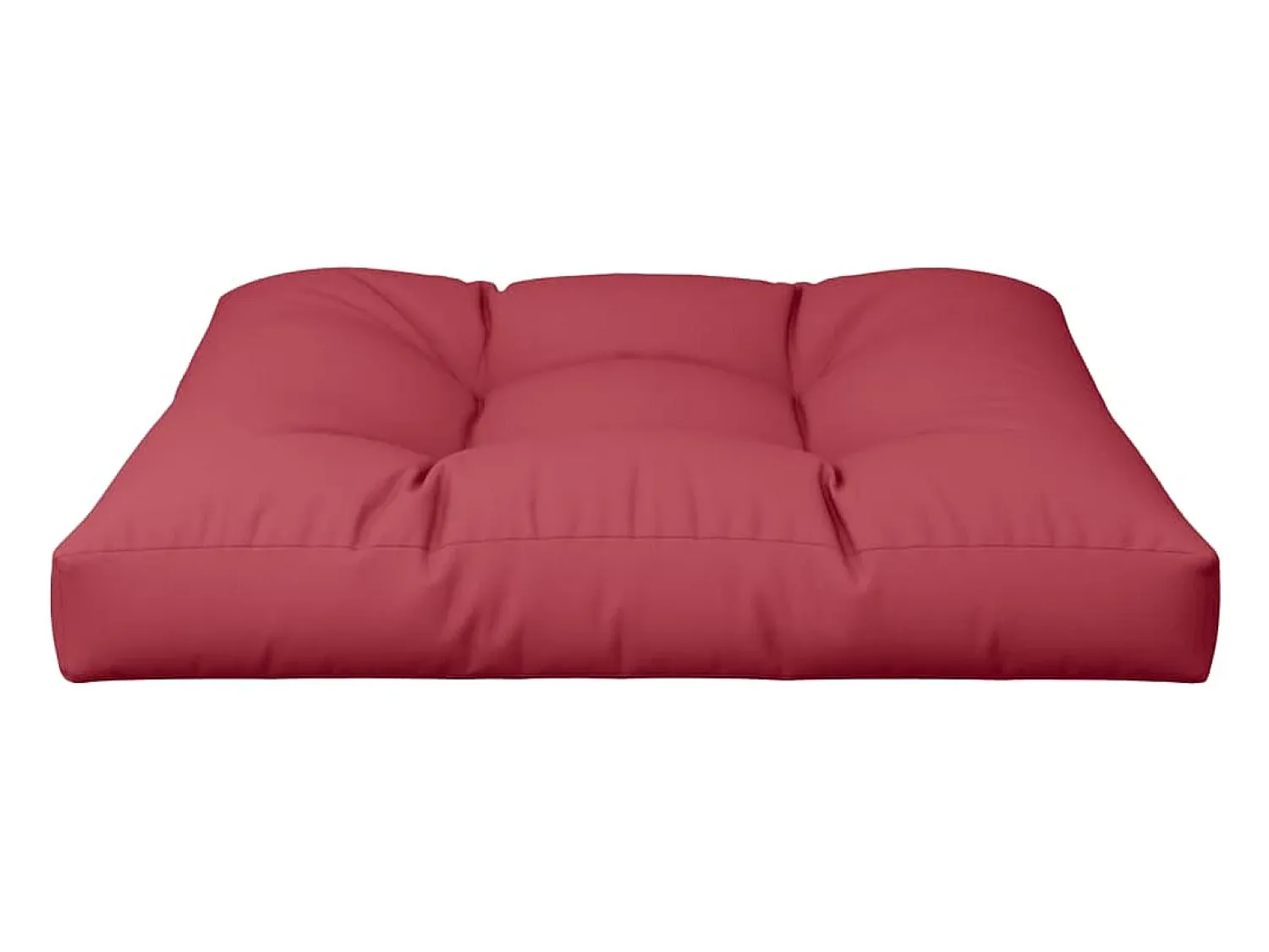 Clicnbuy Ropa De Casa^Cojín para sofá de palets de tela tinto 80x80x12 cm Rojo