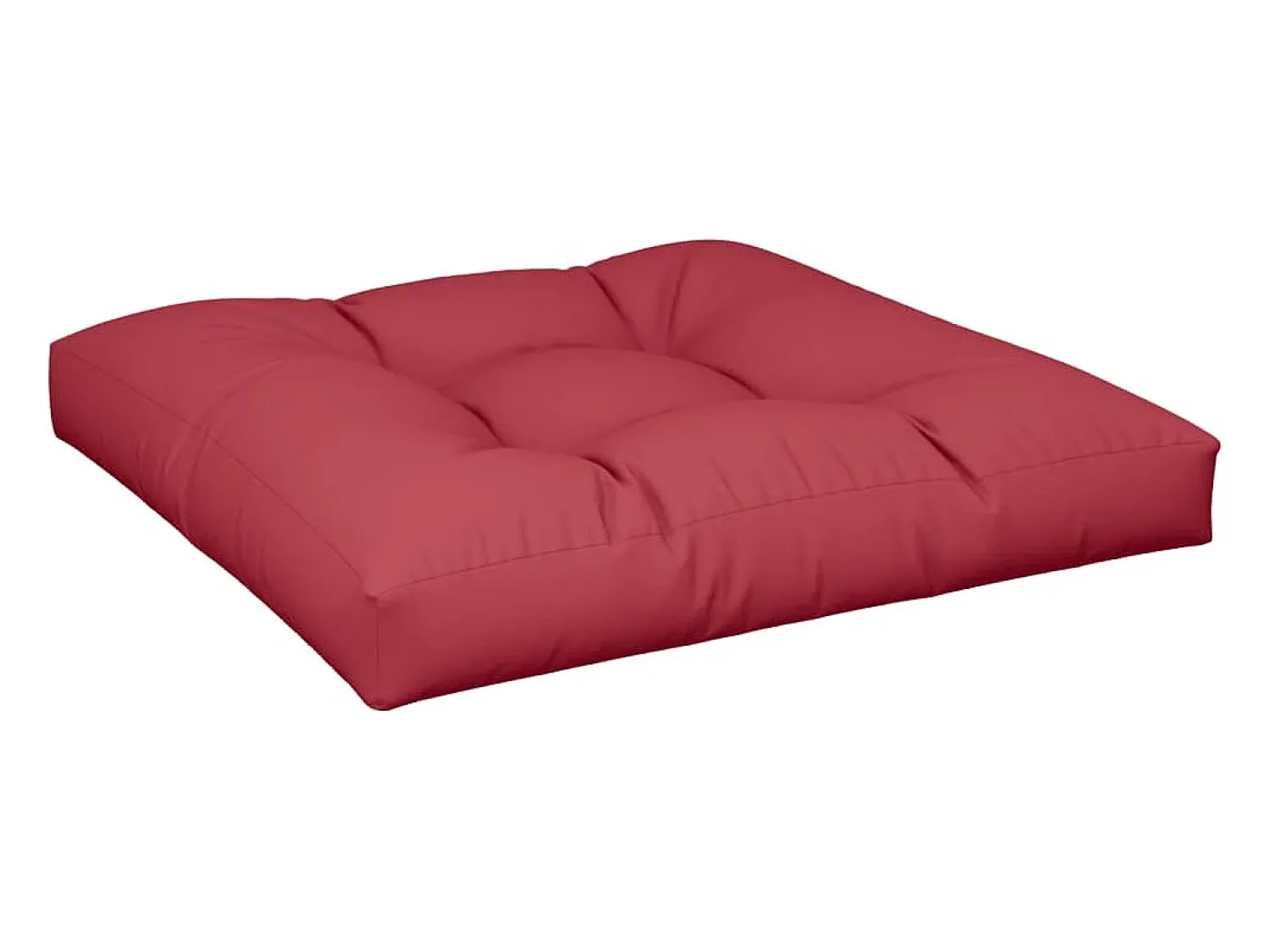 Clicnbuy Ropa De Casa^Cojín para sofá de palets de tela tinto 80x80x12 cm Rojo