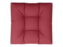 Clicnbuy Ropa De Casa^Cojín para sofá de palets de tela tinto 80x80x12 cm Rojo