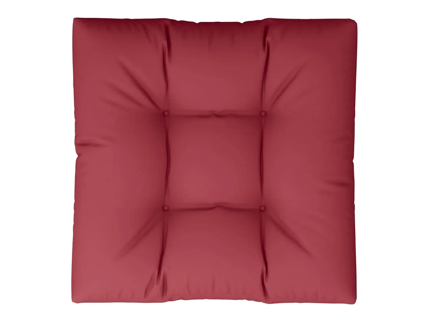 Clicnbuy Ropa De Casa^Cojín para sofá de palets de tela tinto 80x80x12 cm Rojo