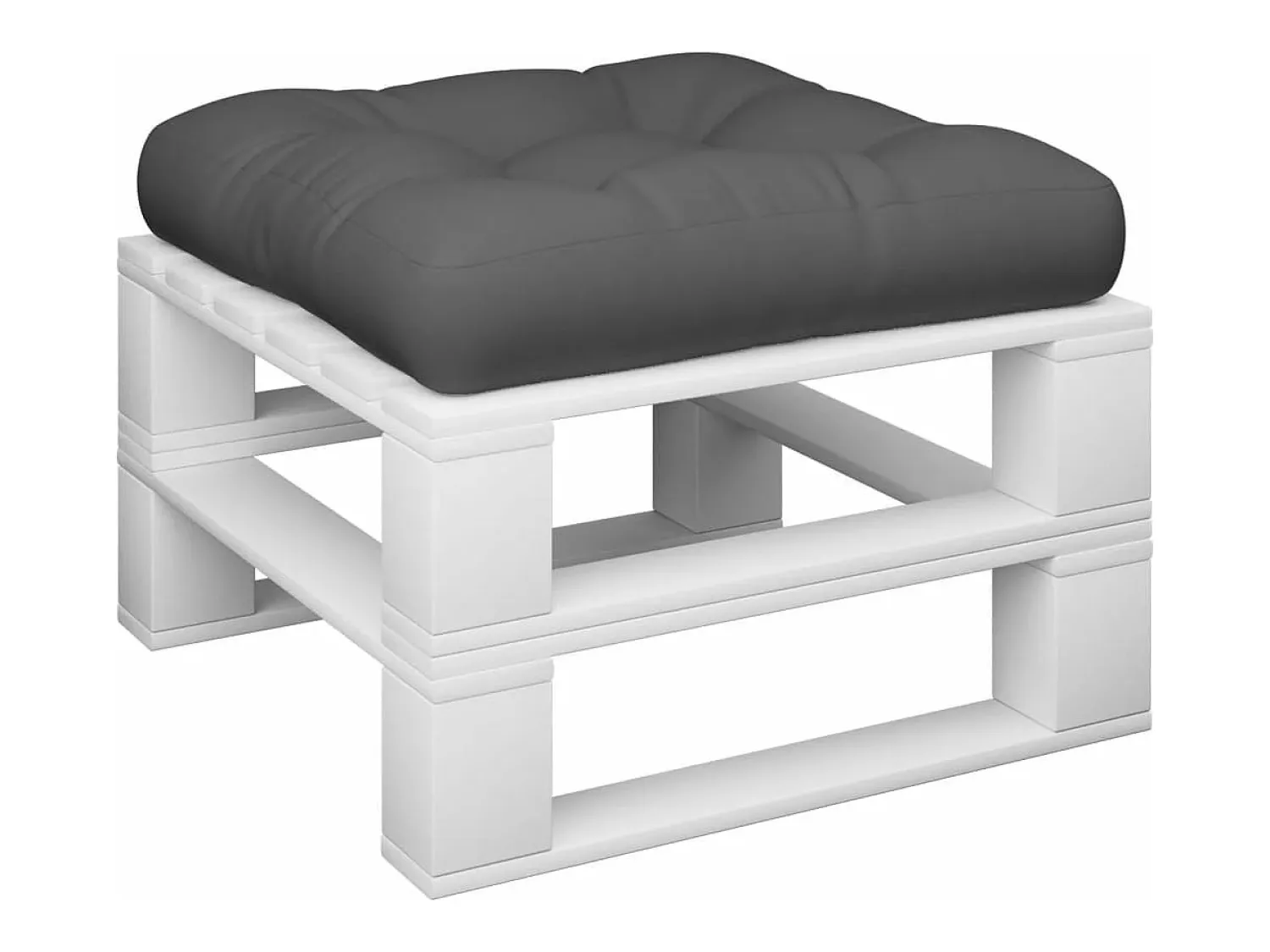 Sale Clicnbuy Cojín para sofá de palets de tela antracita 60x61,5x10 cm Gris antracita