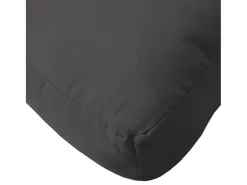 Cojín para sofá de palets de tela negro 60x40x12 cm