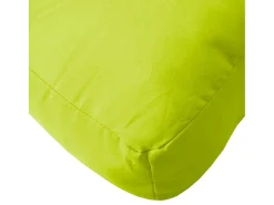 Cojín para sofá de palets de tela verde claro 70x70x12 cm