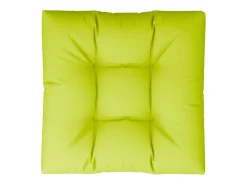 Cojín para sofá de palets de tela verde claro 70x70x12 cm