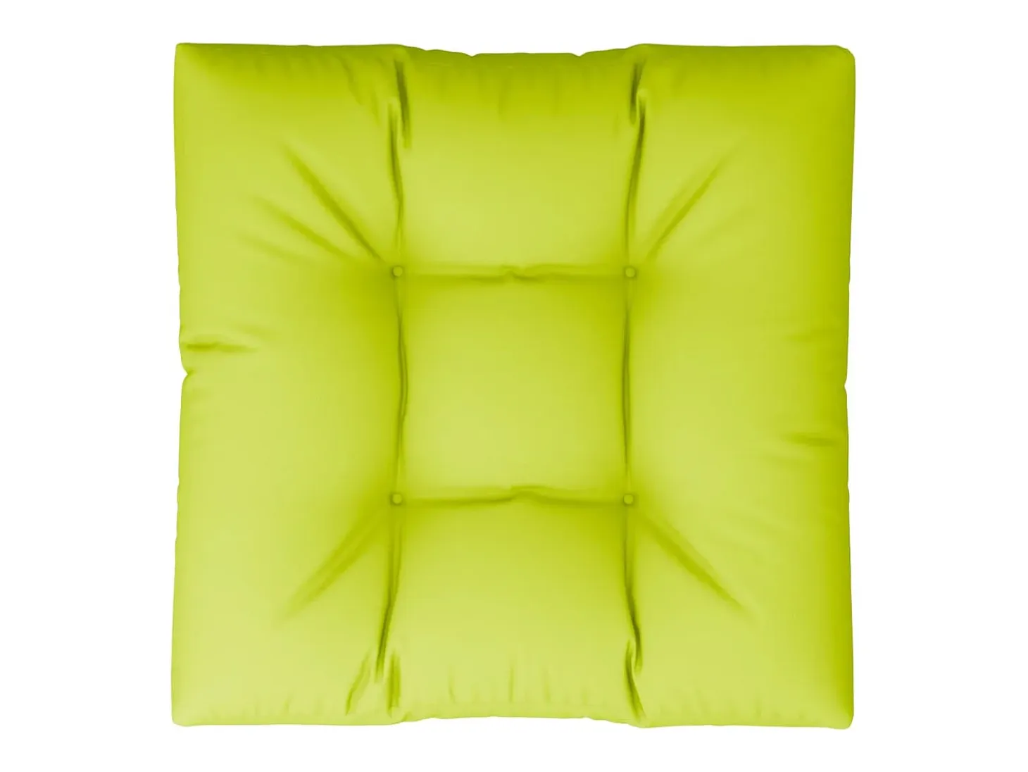 Cojín para sofá de palets de tela verde claro 70x70x12 cm