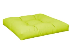 Cojín para sofá de palets de tela verde claro 70x70x12 cm