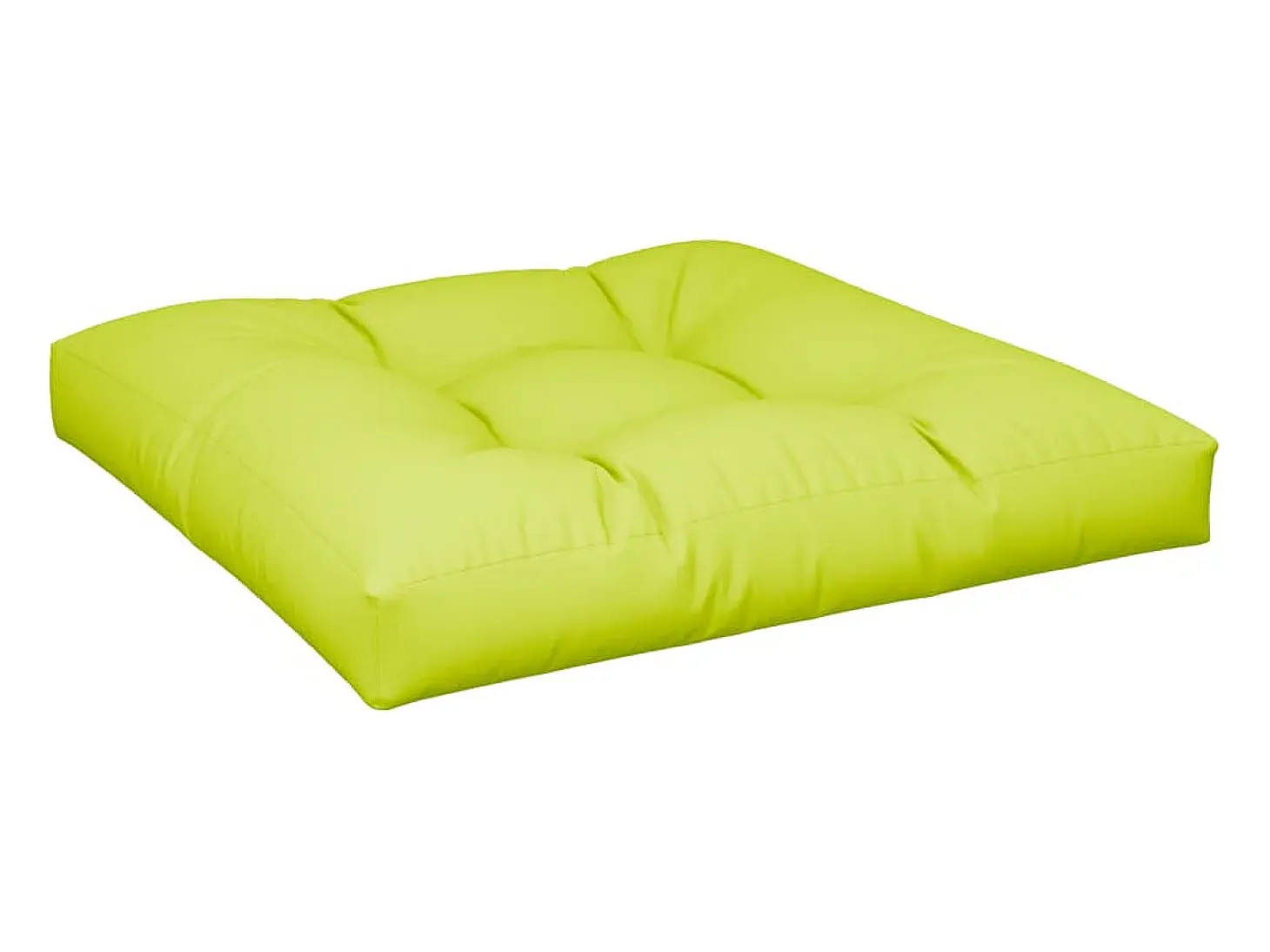 Cojín para sofá de palets de tela verde claro 70x70x12 cm