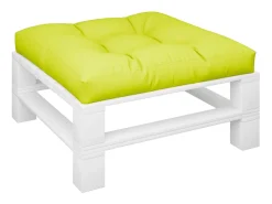 Cojín para sofá de palets de tela verde claro 70x70x12 cm