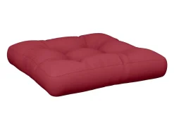 Clicnbuy Ropa De Casa^Cojín para sofá de palets de tela tinto 60x60x12 cm Rojo