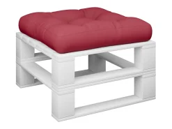 Clicnbuy Ropa De Casa^Cojín para sofá de palets de tela tinto 60x60x12 cm Rojo