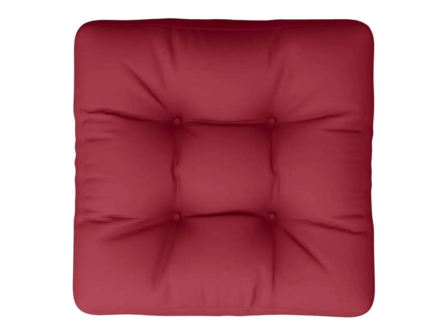 Clicnbuy Ropa De Casa^Cojín para sofá de palets de tela tinto 60x60x12 cm Rojo