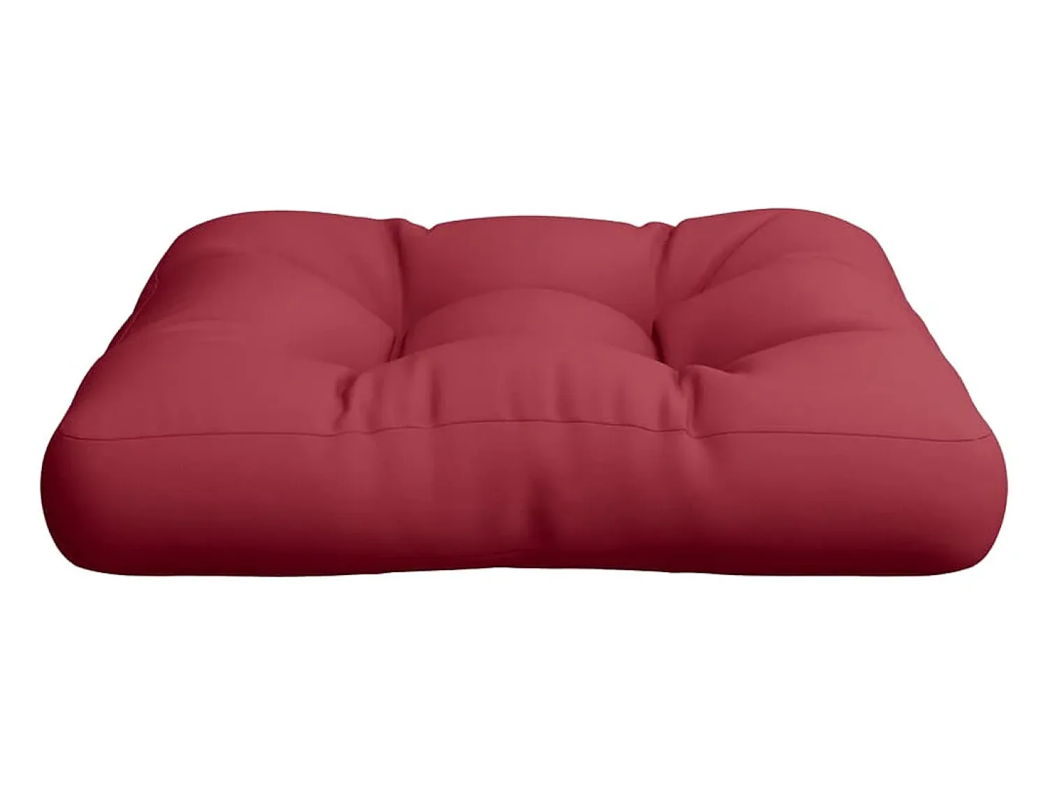 Clicnbuy Ropa De Casa^Cojín para sofá de palets de tela tinto 60x60x12 cm Rojo