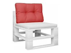 Clicnbuy Ropa De Casa^Cojín para sofá de palets de tela 50x40x12 cm Rojo