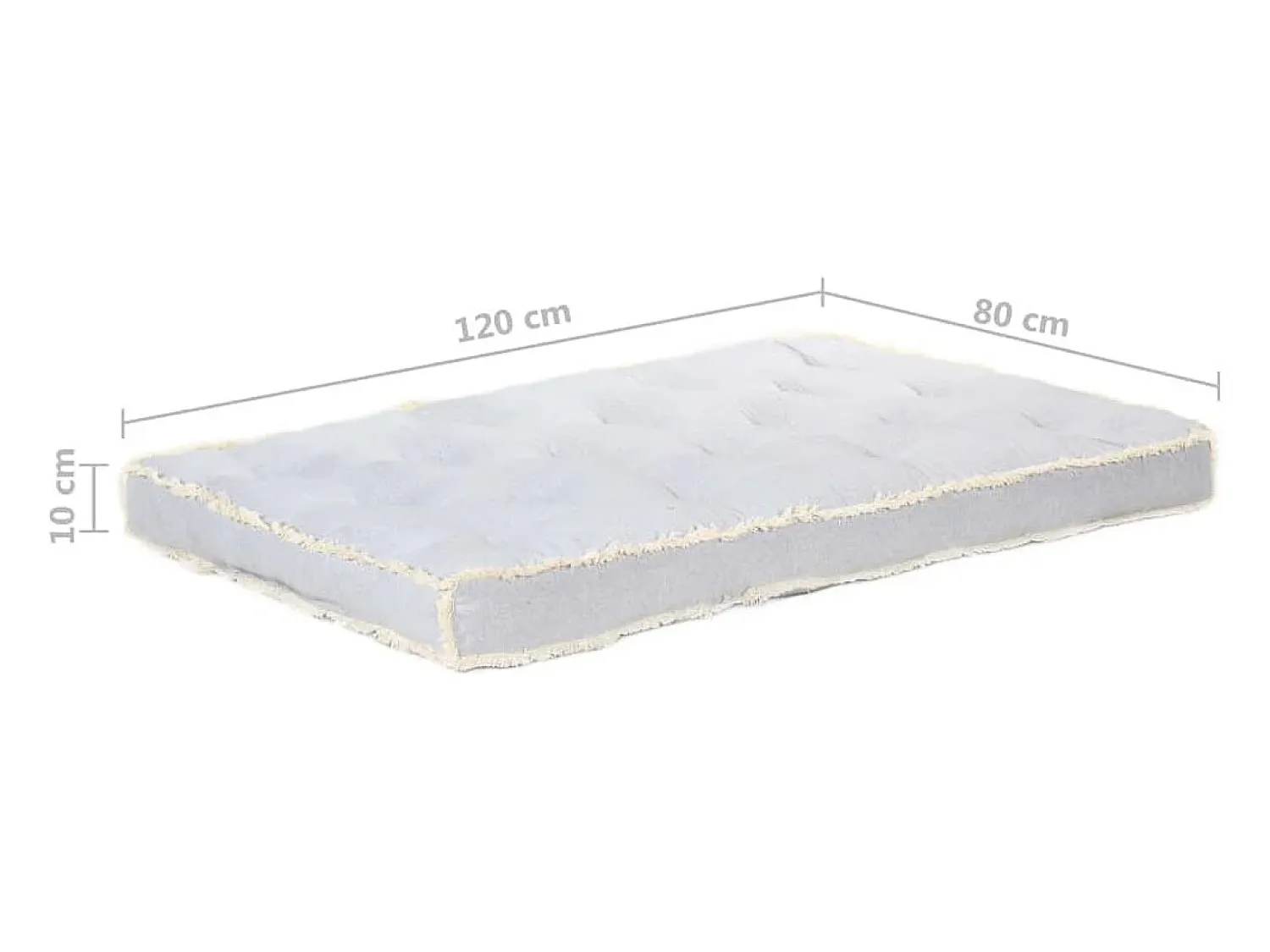 Hot Clicnbuy Cojín para sofá de palets 120x80x10 cm Gris