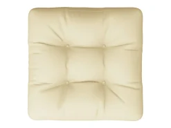 Cojín para sofá de palets tela crema 60x60x12 cm