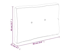 New Clicnbuy Cojín para sofá de palets tela turquesa 60x40x12 cm Azul turquesa