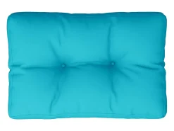 New Clicnbuy Cojín para sofá de palets tela turquesa 60x40x12 cm Azul turquesa