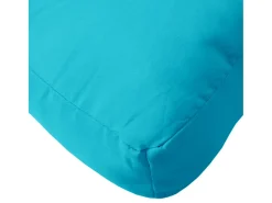New Clicnbuy Cojín para sofá de palets tela turquesa 60x40x12 cm Azul turquesa
