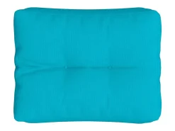 Cojín para sofá de palets tela turquesa 50x40x12 cm