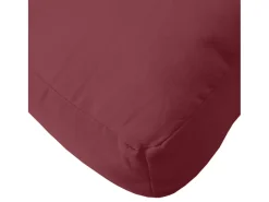 Clicnbuy Cojín para sofá de palets tela tinto melange 60x60x10 cm Rojo