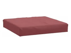 Clicnbuy Cojín para sofá de palets tela tinto melange 60x60x10 cm Rojo