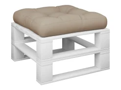Clicnbuy Ropa De Casa^Cojín para sofá de palets tela taupé 58x58x10 cm Topo