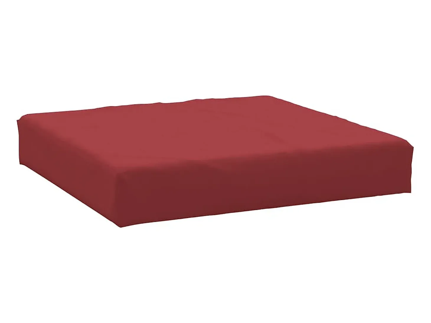 Cojín para sofá de palets tela Oxford rojo tinto 60x60x8 cm