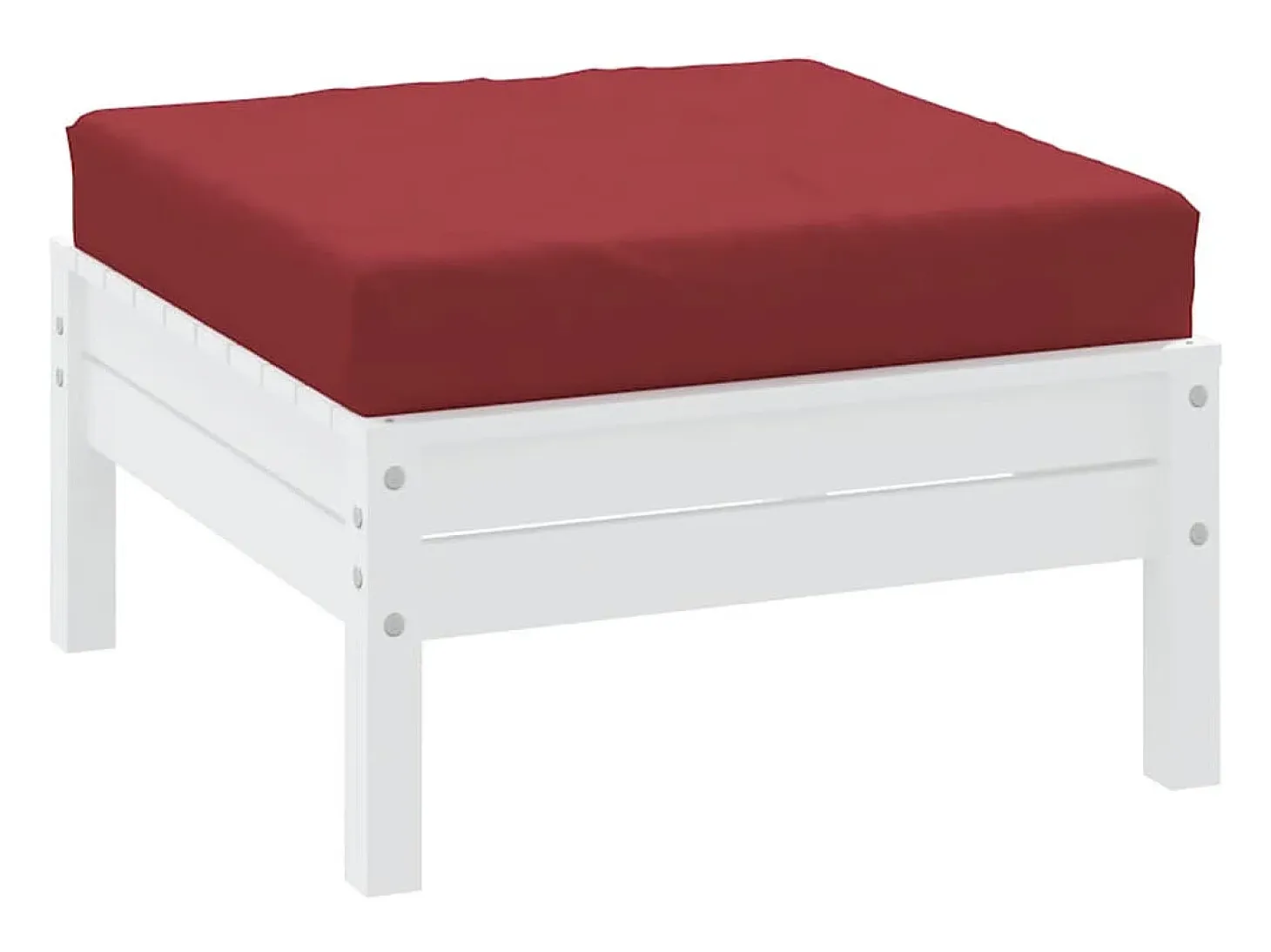 Cojín para sofá de palets tela Oxford rojo tinto 60x60x8 cm
